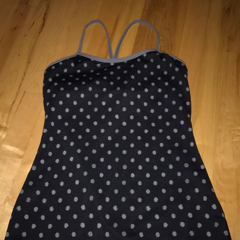 Black and grey polka dot tank! LULULEMON